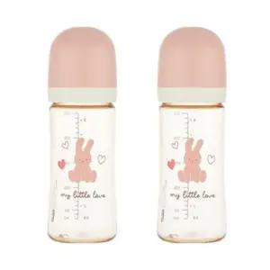 아기 수유 젖병 젖꼭지 M 세트 250ml 핑크