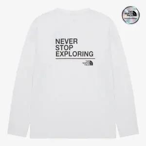 [노스페이스] [노스페이스 공식] NT7TR58B NSE 긴팔 티셔츠 WHITE