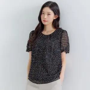 [지센] 2컬러 도트변형 조직감 티블라우스 LFWSP408_P418235367