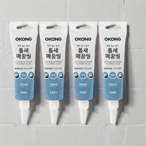 욕조 금 보수 화장실 깨진 타일 복원 퍼티 메꾸미 들뜸 본드 보수제 100ml 4개