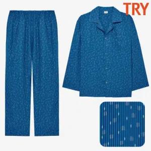 남자주자면잠옷 순면 60수 파자마세트 긴팔 홈웨어 상하 세트