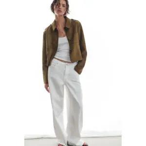 [국내배송] 자라 ZARA 숏 페이크 스웨이드 재킷 - 다크 카키 956499