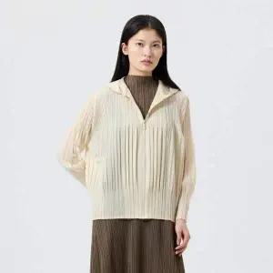 [플리츠미](대구신세계)후드 집업 플리츠 숏 재킷_EPJKS126005