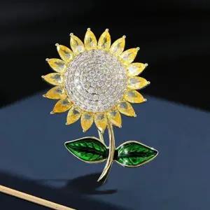 고정옷핀 트윙클 해바라기 브로치 패션 액세서리 옷핀