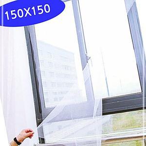 [2개구성] 150X150 찍찍이방식 창문모기장 방충망 모기망 해충망 학교 교실 학원 관공서 KW6533C7