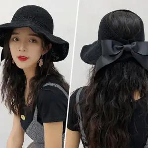 여름 썬 캡 모자 와이어 접이식 비치 여성 썬 캡 모자 해변 여행 라운딩 필드