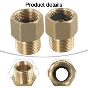 [호환품]2개입 커플러 메트릭 M22 15mm 남성형 14mm로 변환 압력 세척기 어댑터 호스 나사 연결 피팅 주방