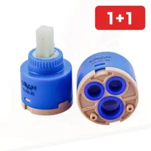 세면대 셀프교체 수전 카트리지 40mm 냉온수 수도꼭지 카트리지  1+1