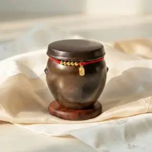 풍수 흑자 소품 미니 인테리어 홍운 도자기 선물 단지 오브제 현관 소금 항아리