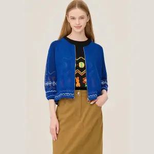 [베네통](대구신세계)야자수 라인 메쉬 가디건 (BAKC01541)