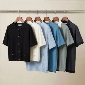 [폴햄](마산점)관리하기 쉬운 남여 니트 5종택 1 /머신워셔블/자켓라이크/라운드/카라/케이블조직/5종 ...