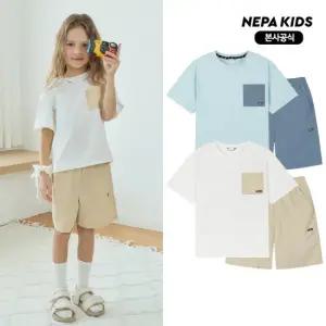 [네파키즈/택가79,000] 26SS 신상 KMD5951 에센셜 포켓 반팔 트레이닝세트 본사직영