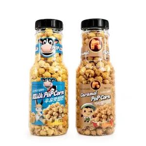 어른간식 우유/카라멜맛 260g 팝콘 보틀형저금통 아이간식