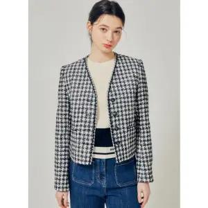 [JJ지고트](센텀시티점)트위드 하운드투스 브이넥 재킷 GR2M0JK921