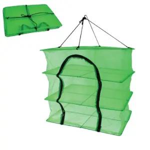 다용도 건조망 신대 3단 그물 접이식 U자형 지퍼/통풍망/차박/식품/생선/그릇보관/먼지보호/해충방지/휴대