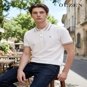 [올젠]배색 카라 티셔츠 (ZOE2TT1314)