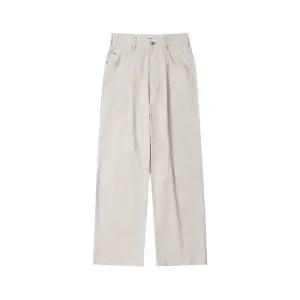 [커스텀멜로우](대구신세계)[랜쇼페 특가] 새드스마일 스티치 코튼 팬츠 CQPAX24222IVX