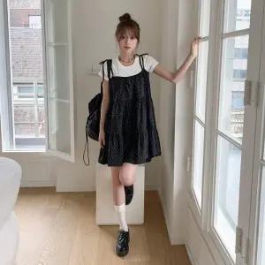 [다잇템] 여자 땡땡이 귀여운 코디 클래식 나들이 미니원피스