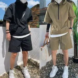 아노락 상하세트 시원한 트레이닝복 KK991 운동복 밴딩 메쉬 반바지 츄리닝 반팔 세트 여름 세트