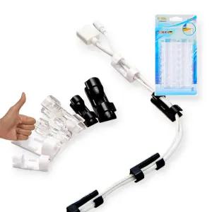 케이블 정리 전선 클립 화이트 블랙 투명 대형 16P zFk2+9cbI