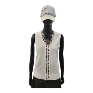 디즈니골프 여성 래터링 집업 니트 조끼 DO1LKV001 187318