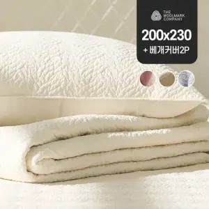 호주산 양모 피그먼트 워싱 사계절 여름 침대 스프레드 패드 Q/KK + 베개커버 2장