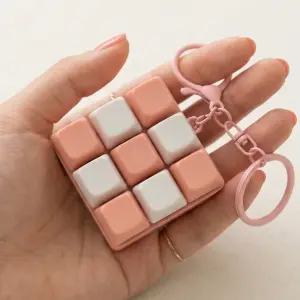 무지개 파스텔 키캡 키링 9구 청축 클릭커 딸깍이