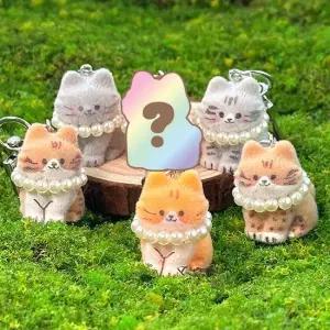 랜덤 뽀송 고양이 키링 꾸미기 2000 1박스 6개