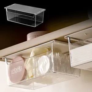 장만A776 투명 아크릴 서랍 수납함 대형 책상 싱크대 욕실수납 화장대 가구부착