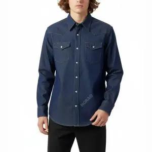 북유럽 감성 인디고 데님 버튼업 셔츠 (BB0510 135)