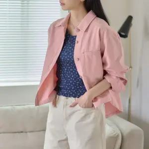 [더나무그림] 여성 파스텔 코튼 루즈핏 카라 자켓 NCP3JK002 루나코튼JK