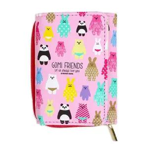 [골드스마일]지갑 3단 핑크 고미프렌즈 디자인콩