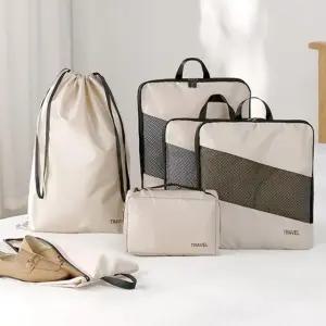 여행용 압축 파우치 캐리어 정리 가방 수납 용품 부피 PhS7+7dlF