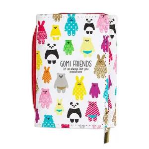 고미프렌즈 지갑 디자인콩 3단 화이트.핑크