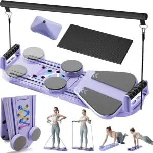 필라테스 보드 접이식 리포머 장비 타이머 7-in-1 다목적 휴대용 머신 홈 키트 운동 복근용