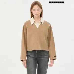 시슬리 아울렛 더블린 브이넥 울 블라우스 SAWS314611202288