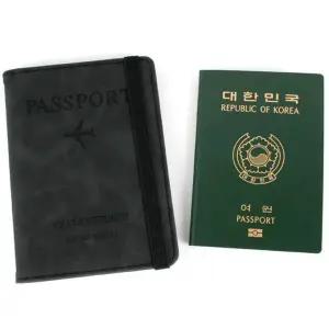 해외여행 가죽 여권 트레블월렛 기본 진회색 여권케이스