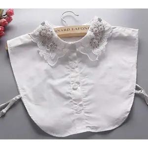 [콩심팥심]페이크목티 큐빅 셔츠 어드 스 넥케이프 넥카라 레이 이너카라