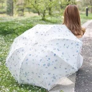 자외선차단양산 여름 자외선차단 꽃무늬 레이스 암막 양산 우산 TC2