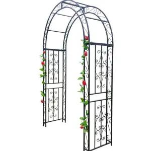 가든아치 장미 화단 아치 엔틱 가든 테라스 크다 블랙 철제