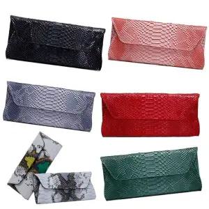 여성 스네이크장지갑 클러치 장지갑 스네이크 지갑 가죽