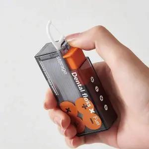 [셀러에이드]리필 휴대용치실통 이빨사이 리필형 치실고리