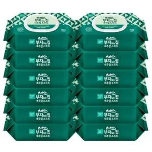 부자되는집 내추럴소프트 물티슈 캡형 100매X12팩