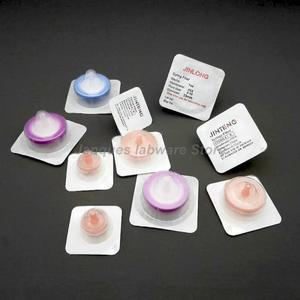 50 개/몫 13/25/33mm 나일론/PES/PTFE 일회용 멸균 주사기 필터 조리개 0.22um/0.45um 멤브레인 니들