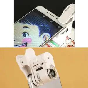 휴대폰장착현미경 60배율 휴대폰현미경 핸드폰 장착 미니 현미경 라이트