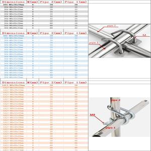 M6M8 304 및 아연 도금 크로스 파이프 클램프, U 자형 튜브 볼트 스틸 커넥터 비계 고정