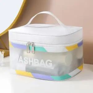 대용량 화이트 워시백 여행 방수 드럼 세면도구 가방