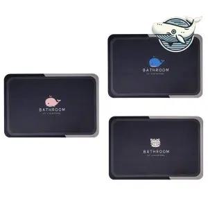 디자인랜덤 규조토 발매트 사각형 욕실 바닥