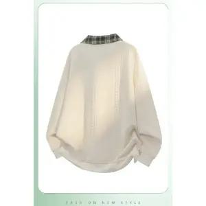 남친 캐주얼 칼라 긴팔 빅사이즈 봄가을 질감 맨투맨 MODU3