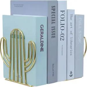 마이 기프트 모던 브라스 톤 북엔드 사우스웨스트 데저트 스타일 사가우로 모양의 장식용 홈 오피스 책상